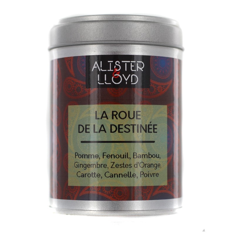 La Roue de la Destinée - Infusion - Pomme, Fenouil, Bambou, Gingembre, Zestes d’Orange, Carotte, Cannelle, Poivre
