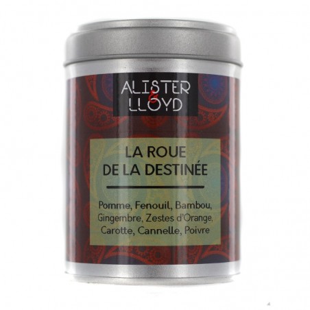 La Roue de la Destinée - Infusion - Pomme, Fenouil, Bambou, Gingembre, Zestes d’Orange, Carotte, Cannelle, Poivre