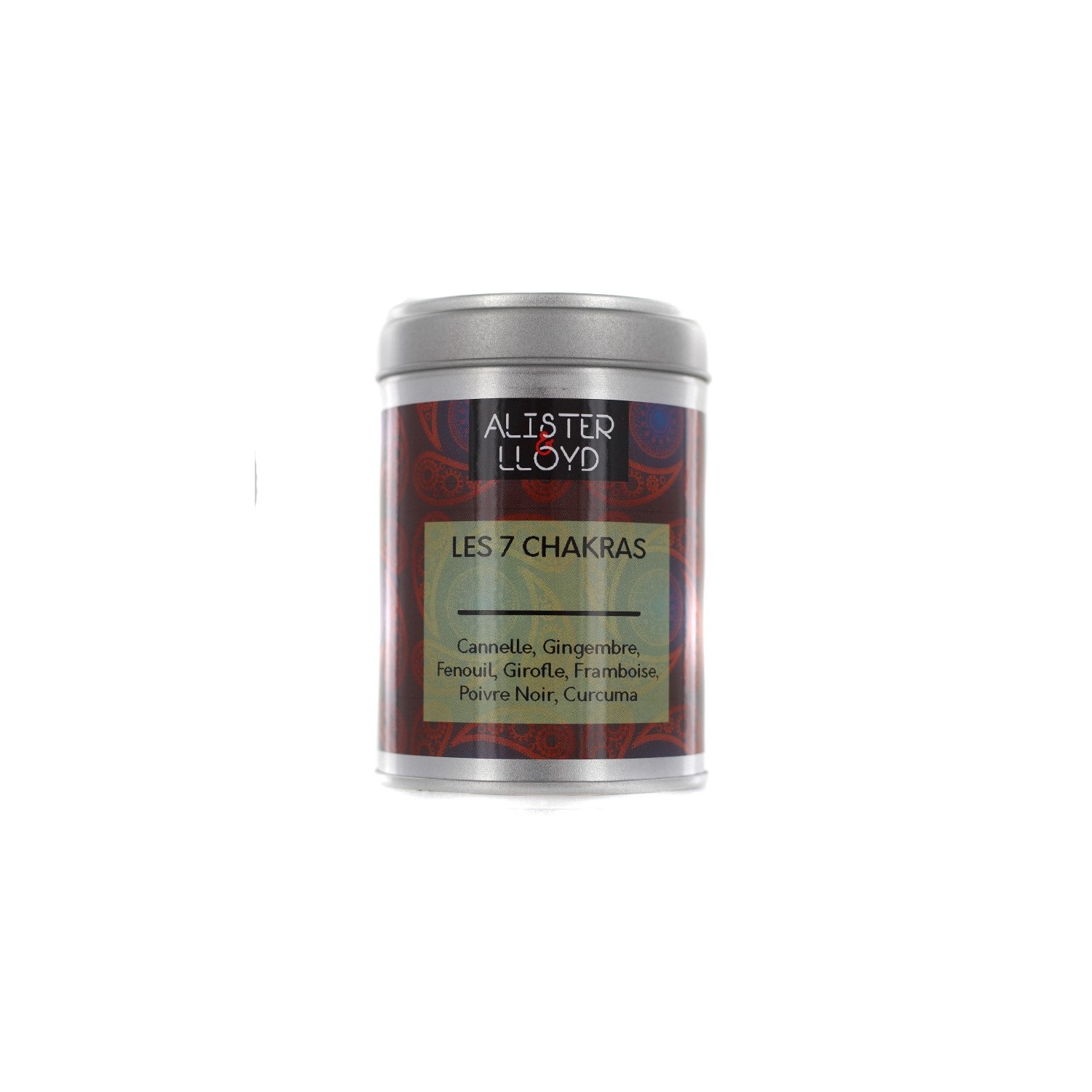 7 Chakras - Infusion - Cannelle, Gingembre, Fenouil, Girofle, Framboise, Poivre Noir, Curcuma