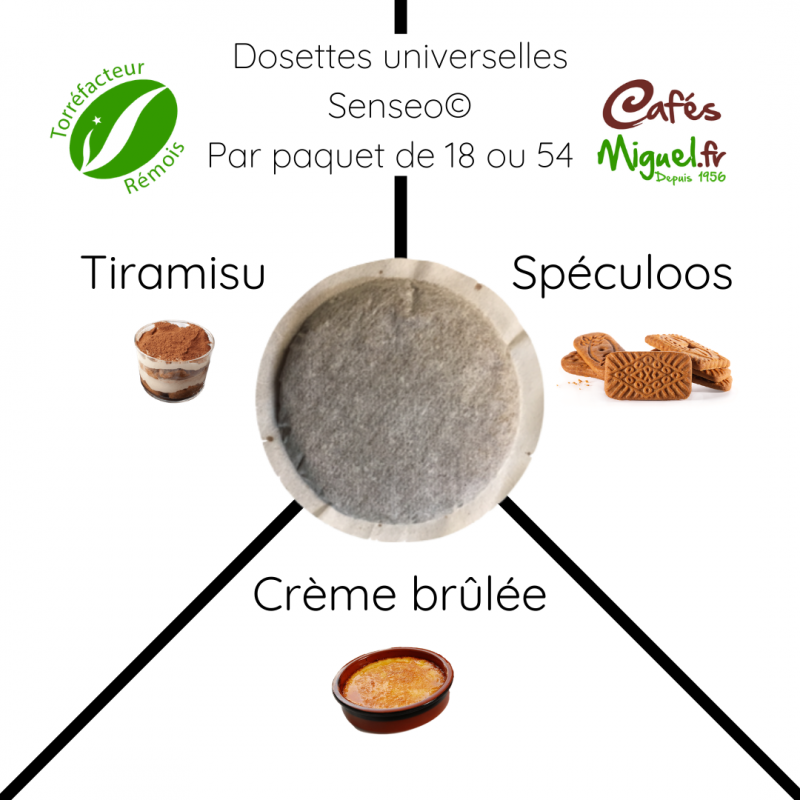 Lot découverte - Desserts - Café en dosettes compatibles Senseo