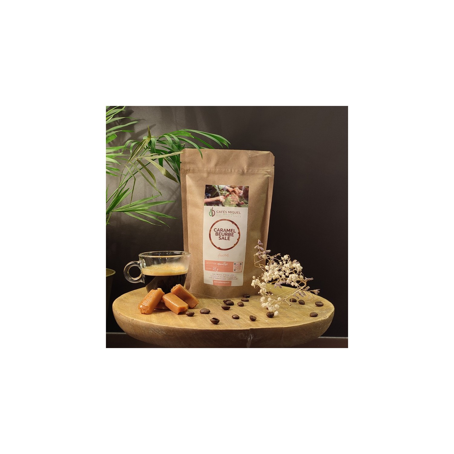 Café aromatisé Caramel beurre salé - Grain ou Moulu