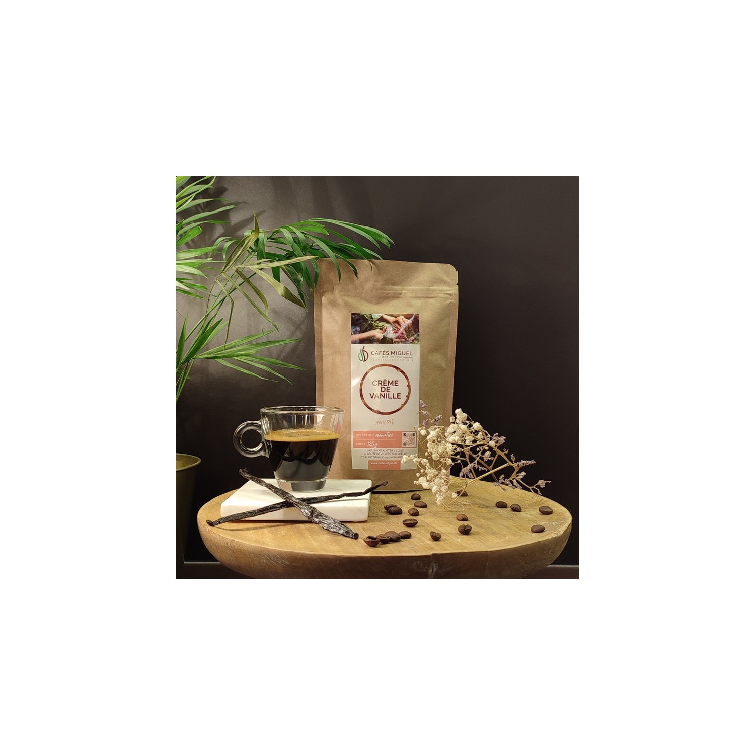Café aromatisé Crème de Vanille - Grain ou Moulu