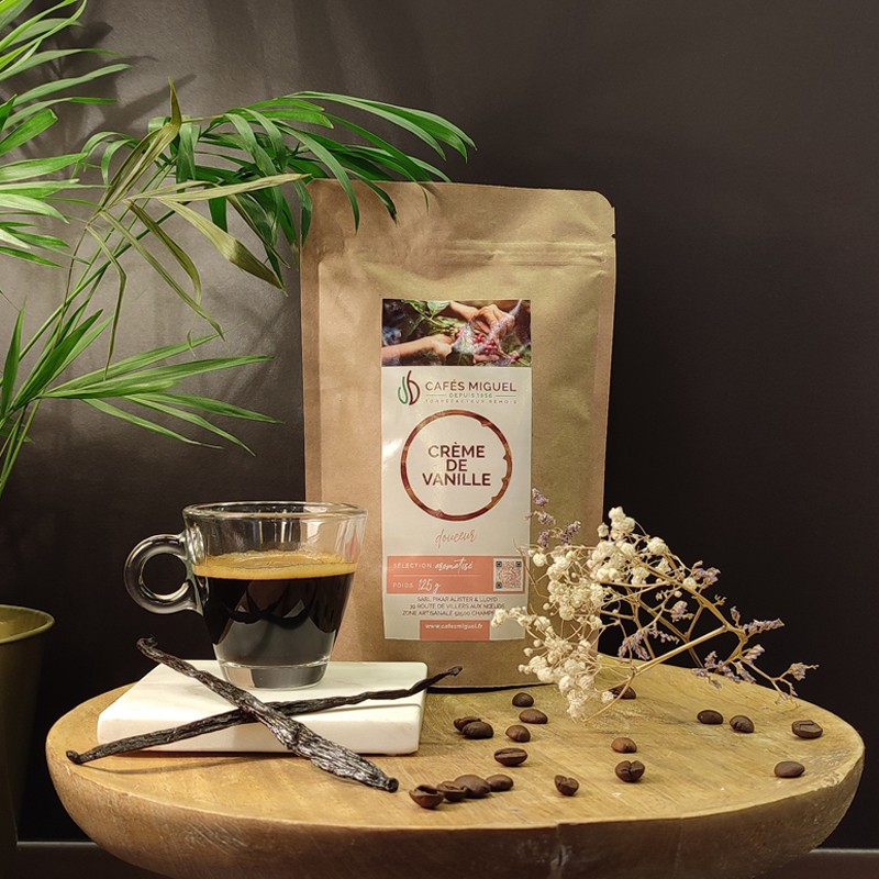 Café aromatisé Crème de Vanille - Grain ou Moulu