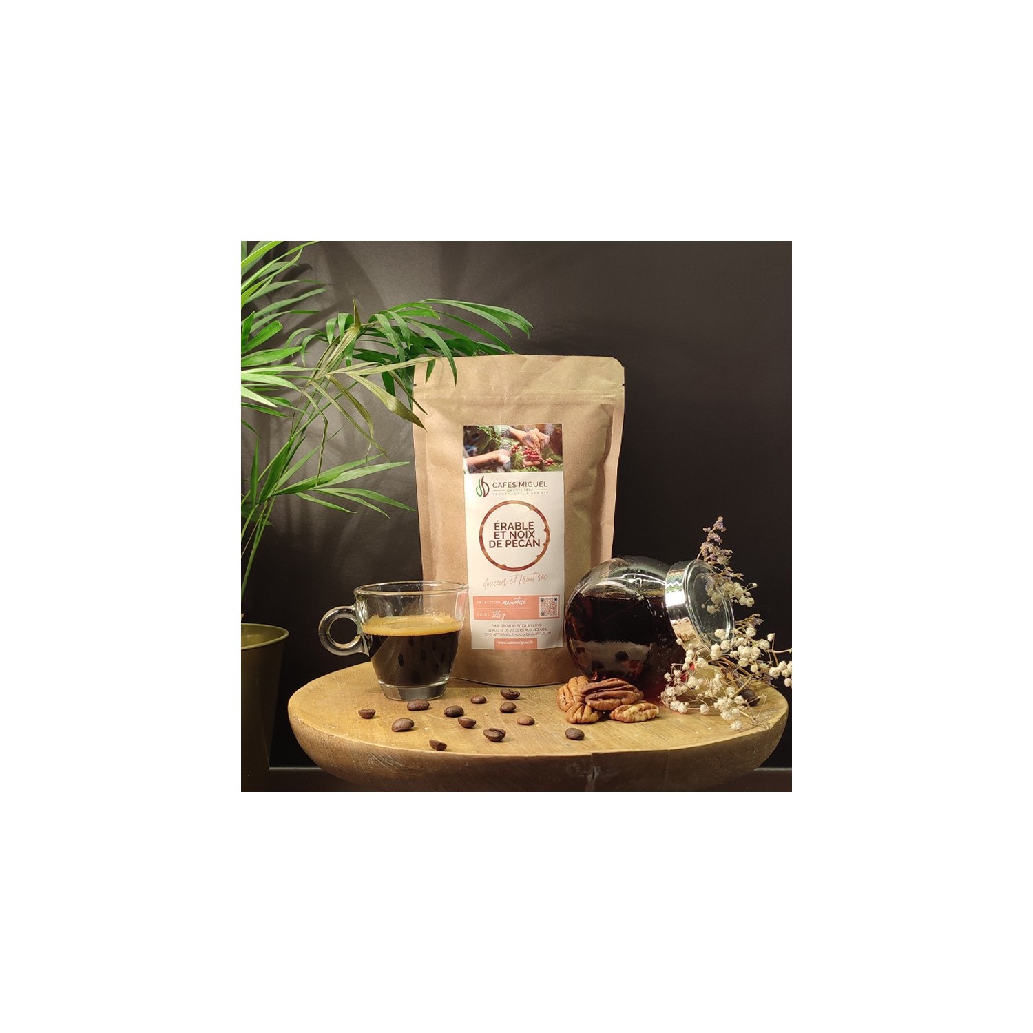 Café aromatisé Erable et noix de pécan - Grain ou Moulu