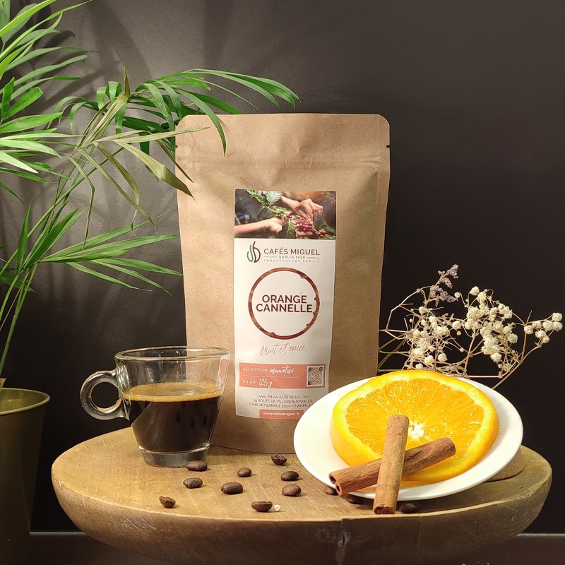 Café aromatisé Orange Cannelle - Grain ou Moulu