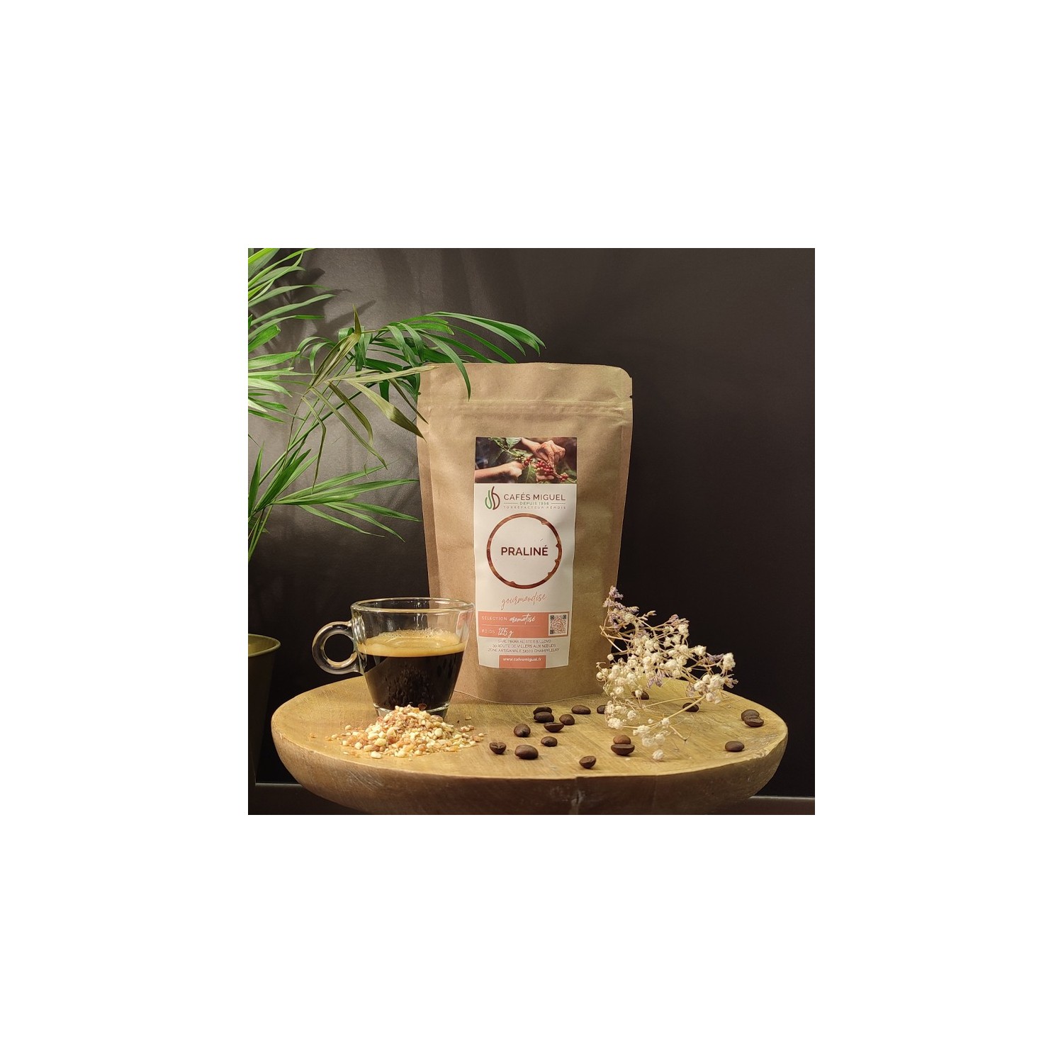 Café aromatisé Praliné - Grain ou Moulu