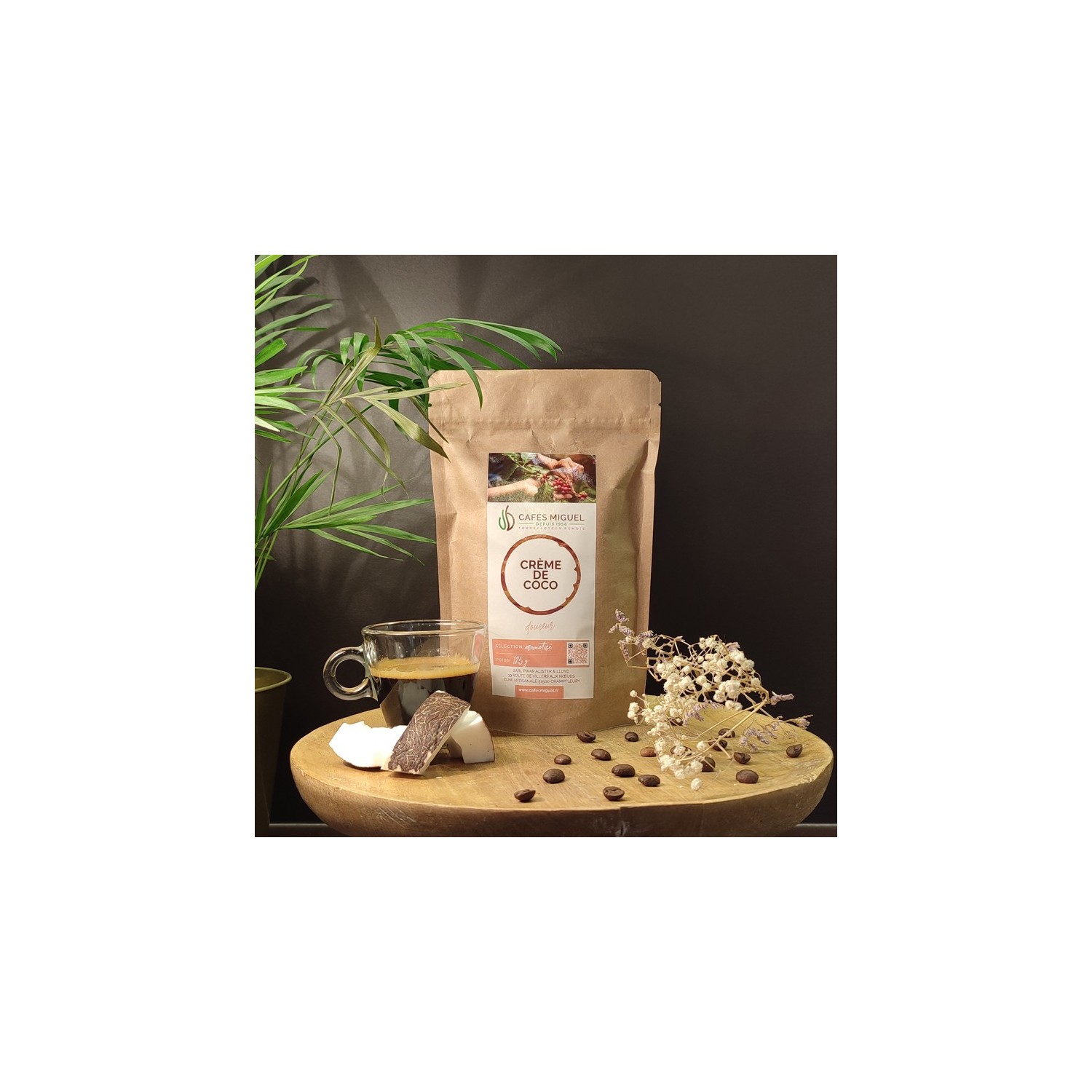 Café aromatisé Crème de coco - Grain ou Moulu