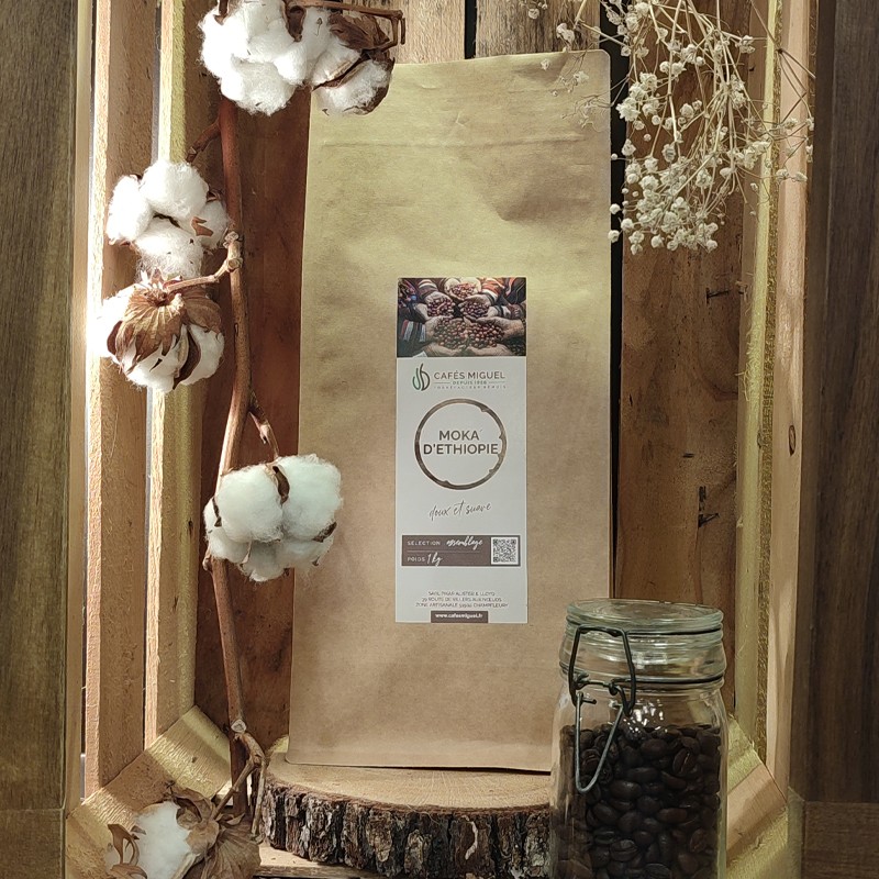 Café assemblage Moka d'Ethiopie - 1kg - Grain