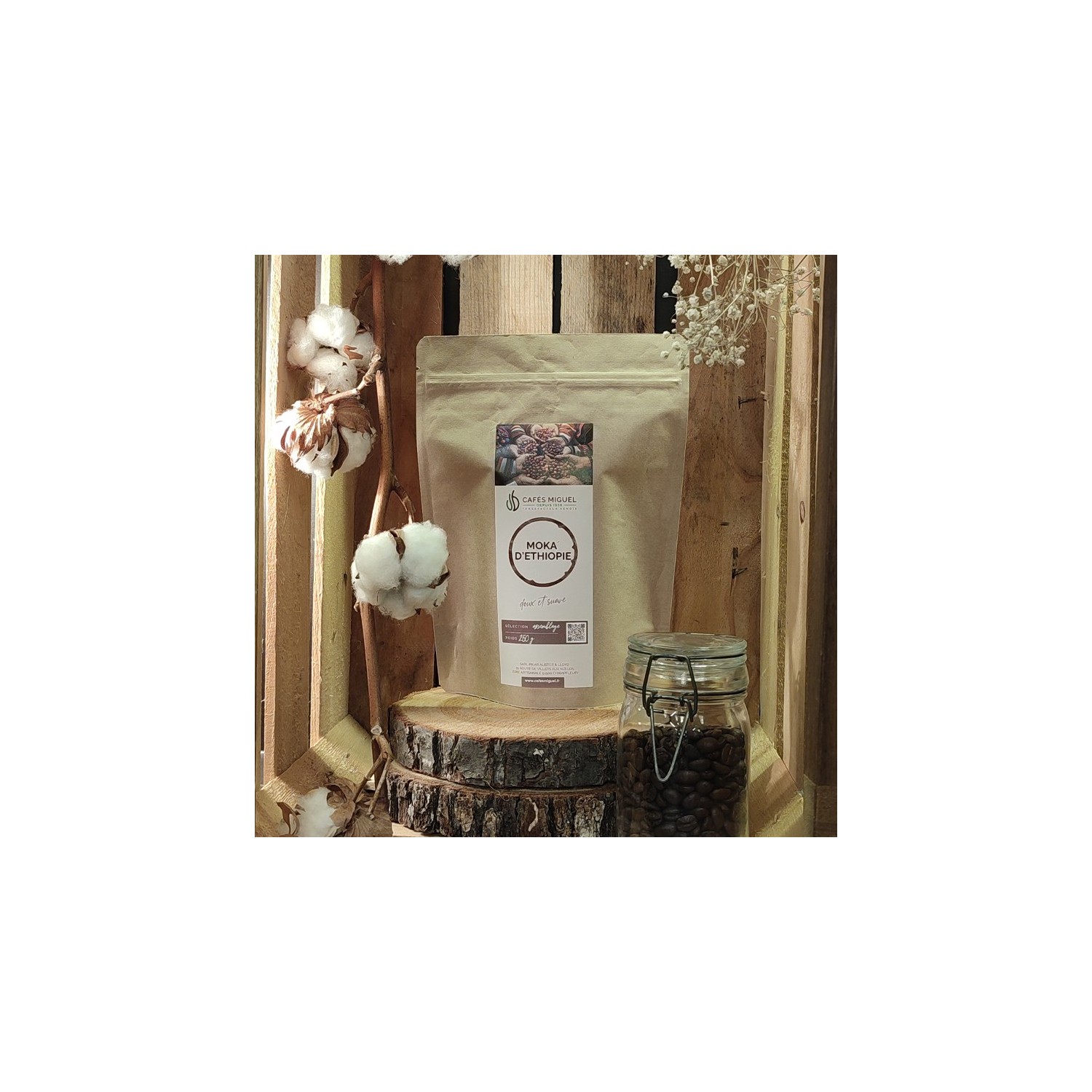 Café assemblage Moka d'Ethiopie - 250gr - Grain