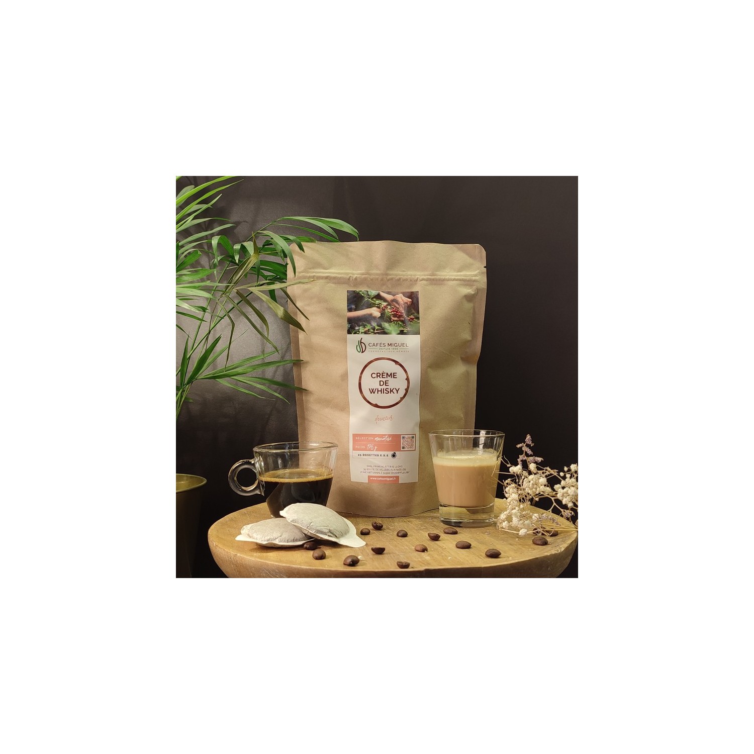 Café aromatisé - 25 dosettes - Crème de Whisky