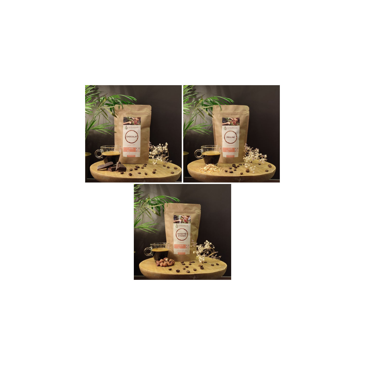 Coffret café aromatisé - "Chocolaté" - Grain et Moulu