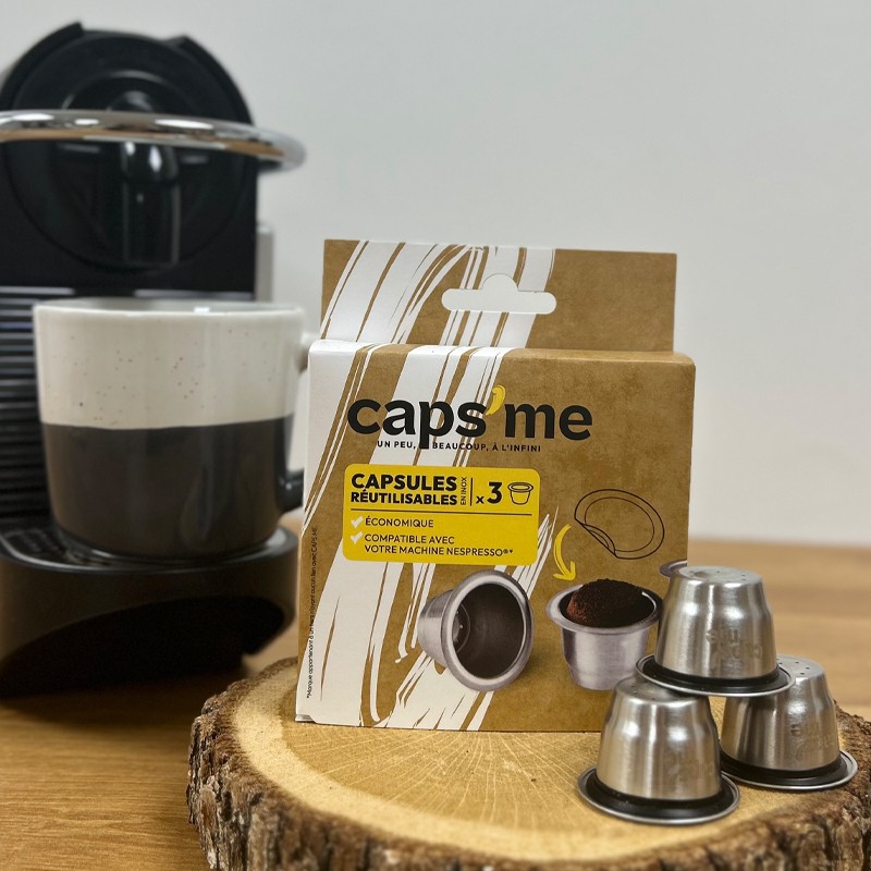 CAPS ME Coffret pour capsules rechargeables compatibles NESPRESSO