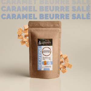 Café Décaféiné Caramel Beurre Salé - Aromatisé - Grain et Moulu